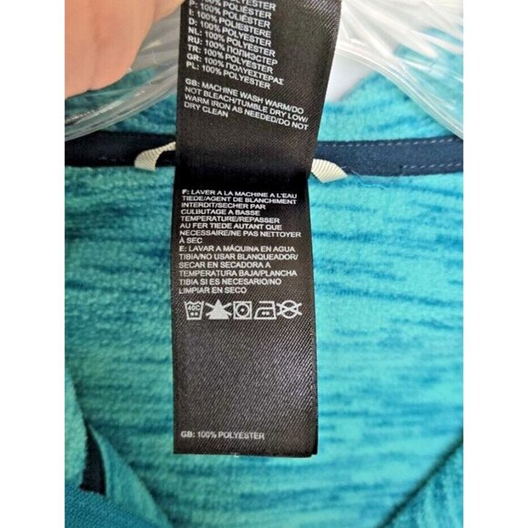 The North Face Full Zip Hooded Polartech Jacket Women's S Blue Fleece Pockets - Picture 3 of 6